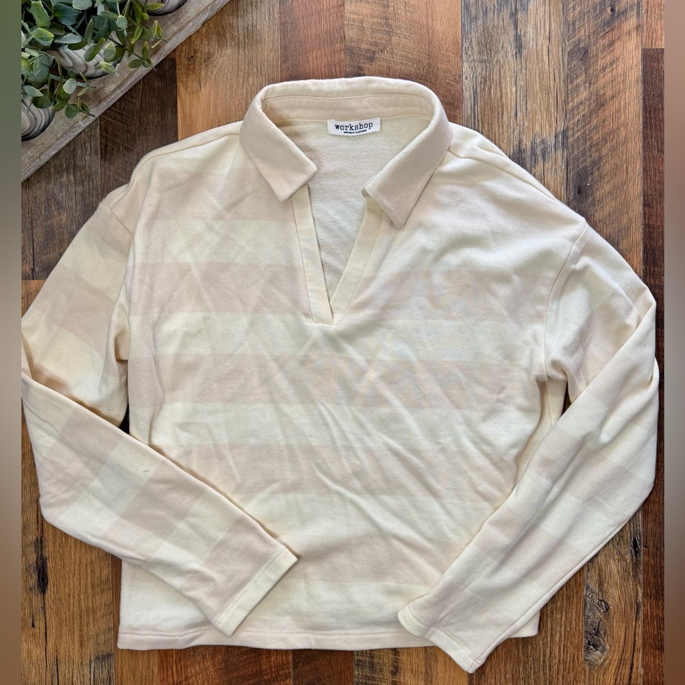 Women’s Preppy Striped Pullover Top – Workshop Republic | Size Small